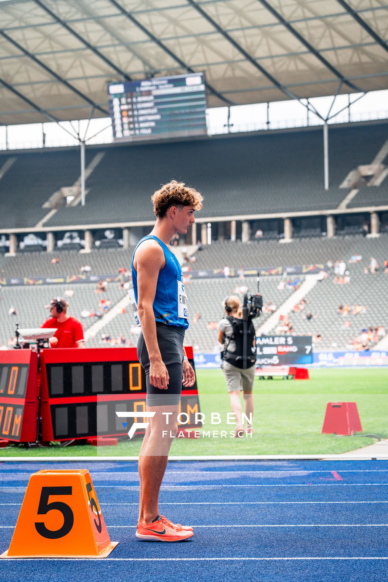 Felix Wittmann (Leichtathl.-SG Eschweiler) waehrend der deutschen Leichtathletik-Meisterschaften im Olympiastadion am 25.06.2022 in Berlin